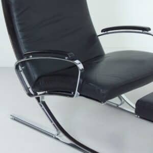 Berlin Lounge Chair with Footstool by Meinhard von Gerkan for Walter Knoll, 1970s