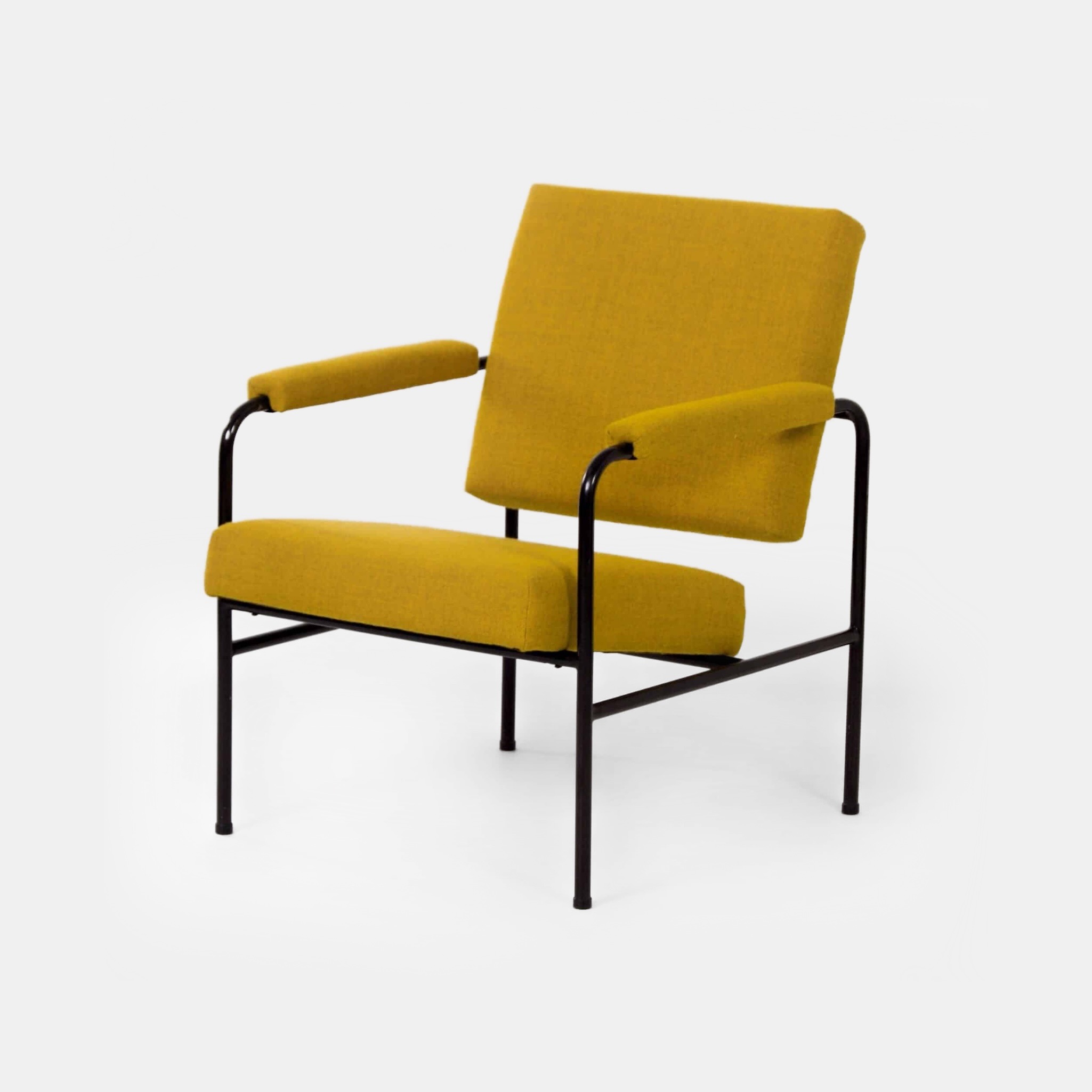 Yellow G 3015 Armchair by W.H. Gispen for Riemersma from the 1960s