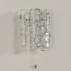 Pair Wall Lamps in Frosted Ice Glass by J. T. Kalmar for Kalmar Franken KG, 1960s