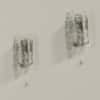 Pair Wall Lamps in Frosted Ice Glass by J. T. Kalmar for Kalmar Franken KG, 1960s