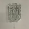 Pair Wall Lamps in Frosted Ice Glass by J. T. Kalmar for Kalmar Franken KG, 1960s