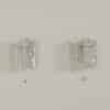 Pair Wall Lamps in Frosted Ice Glass by J. T. Kalmar for Kalmar Franken KG, 1960s