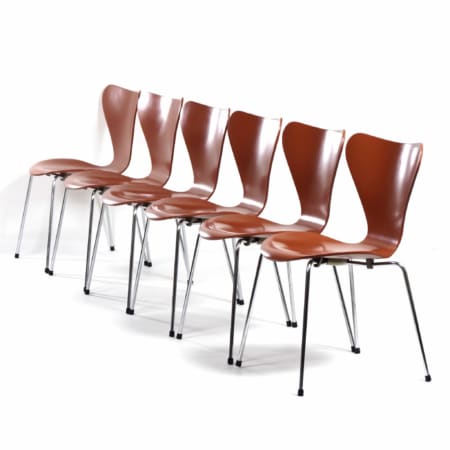 Butterfly Chairs by Arne Jacobsen for Fritz Hansen, 1970s | Set of 6