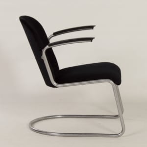 Original 413 Cantilever Armchair by W.H. Gispen for Gispen, 1950s &#8211; Reupholstered with Rib