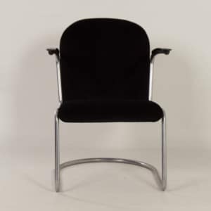 Original 413 Cantilever Armchair by W.H. Gispen for Gispen, 1950s &#8211; Reupholstered with Rib