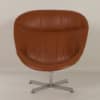 Modello Swivel Chair by Rudolf Wolf for Rohé Noordwolde, 1960s &#8211; Brown Leather Upholstery