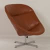 Modello Swivel Chair by Rudolf Wolf for Rohé Noordwolde, 1960s &#8211; Brown Leather Upholstery