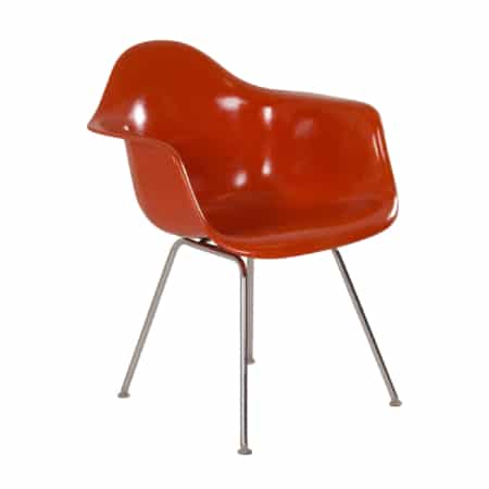 Orange DAX Armchair by Charles & Ray Eames for Herman Miller, Fehlbaum, 1970s