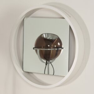 White Wall mirror DZ84 by Benno Premsela for &#8216;t Spectrum, 1960s