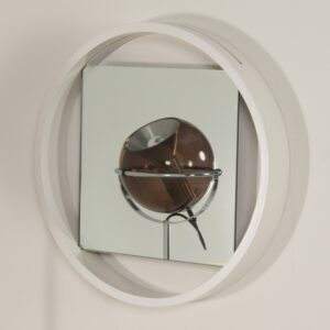 White Wall mirror DZ84 by Benno Premsela for &#8216;t Spectrum, 1960s