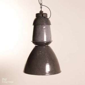 Lot of Enameled Factory Lamps by EFC, 1950s