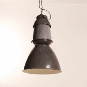 Lot of Enameled Factory Lamps by EFC, 1950s