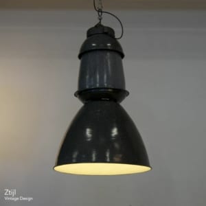 Lot of Enameled Factory Lamps by EFC, 1950s