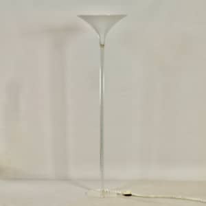 White Plexiglass Floor Lamp by Harco Loor, 1980s