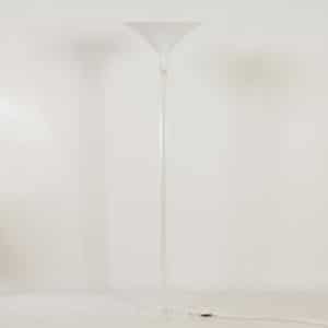 White Plexiglass Floor Lamp by Harco Loor, 1980s