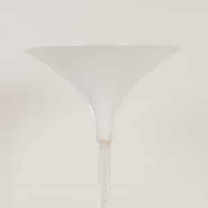 White Plexiglass Floor Lamp by Harco Loor, 1980s