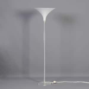 White Plexiglass Floor Lamp by Harco Loor, 1980s