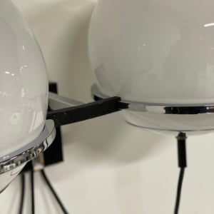Tolkien &#8216;Lord of the Rings&#8217; Wall Lamp with Two Morning Mist Glass Balloons by RAAK, 1970s