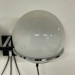 Tolkien &#8216;Lord of the Rings&#8217; Wall Lamp with Two Morning Mist Glass Balloons by RAAK, 1970s