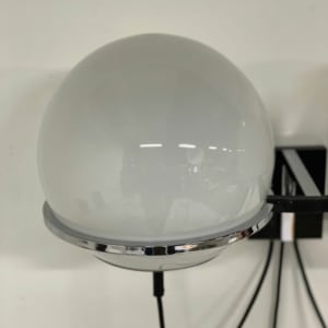 Tolkien &#8216;Lord of the Rings&#8217; Wall Lamp with Two Morning Mist Glass Balloons by RAAK, 1970s