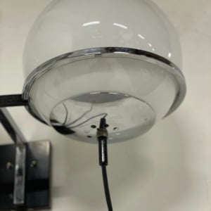 Tolkien &#8216;Lord of the Rings&#8217; Wall Lamp with Two Morning Mist Glass Balloons by RAAK, 1970s