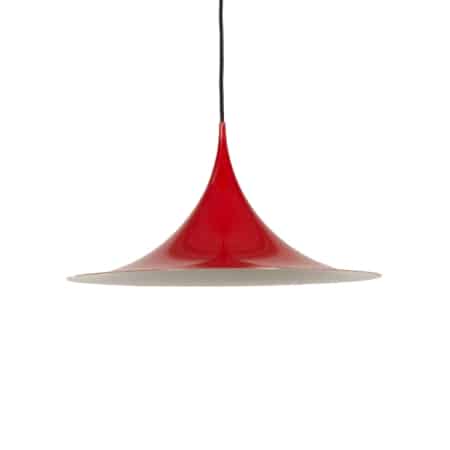 Red Semi Pendant by Bonderup and Thorup for Fog & Mørup, 1960s | 47 cm