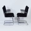 3014 Cantilever Armchairs by Toon De Wit for De Wit, 1950s &#8211; Set of 4 in New Black Fabric