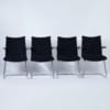 3014 Cantilever Armchairs by Toon De Wit for De Wit, 1950s &#8211; Set of 4 in New Black Fabric