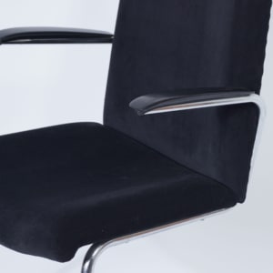 3014 Cantilever Armchairs by Toon De Wit for De Wit, 1950s &#8211; Set of 4 in New Black Fabric