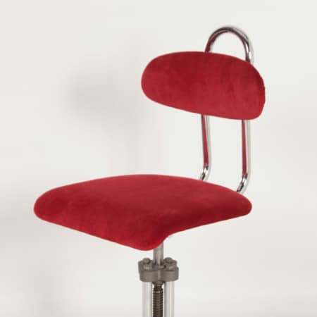 Dutch Desk Chair in Red Manchester Rib by GIO, 1960s