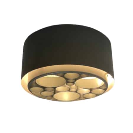Small Alliance Ceiling Lamp with Silvercolored Rings by RAAK, 1970s - 1st Edition