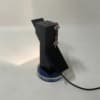 Memphis Style Table Lamp in Black Plexiglas, 1980s
