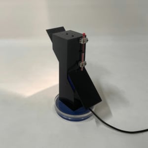 Memphis Style Table Lamp in Black Plexiglas, 1980s