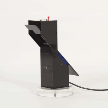 Memphis Style Table Lamp in Black Plexiglas, 1980s
