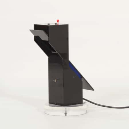 Memphis Style Table Lamp in Black Plexiglas, 1980s