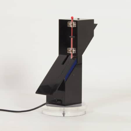 Memphis Style Table Lamp in Black Plexiglas, 1980s