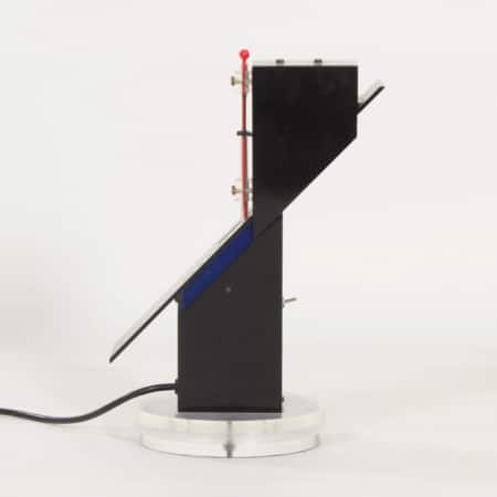 Memphis Style Table Lamp in Black Plexiglas, 1980s