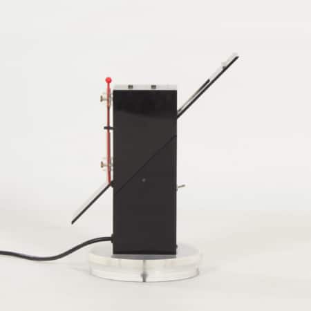 Memphis Style Table Lamp in Black Plexiglas, 1980s