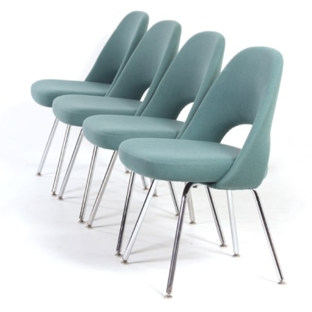 Green Dining Chairs by Eero Saarinen for Knoll, 2000s | Set of 4