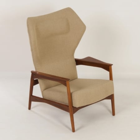 Danish Armchair by Ib-Kofod Larsen for Bovenkamp, 1950s | Adjustable Back