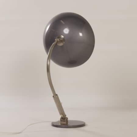 Desk Lamp model 144 by H. Busquet for Hala, 1950s | Silver Grey