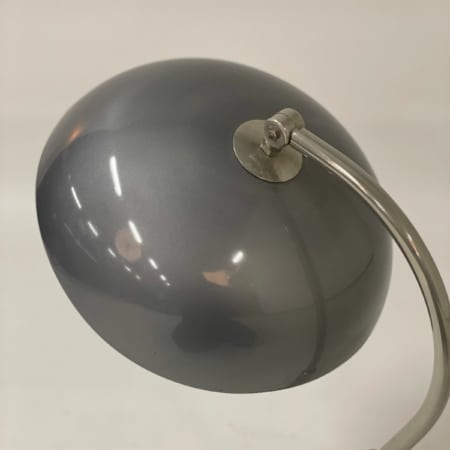 Desk Lamp model 144 by H. Busquet for Hala, 1950s | Silver Grey