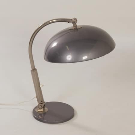 Desk Lamp model 144 by H. Busquet for Hala, 1950s | Silver Grey