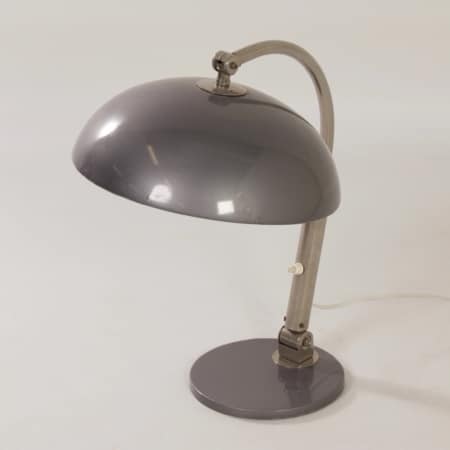 Desk Lamp model 144 by H. Busquet for Hala, 1950s | Silver Grey