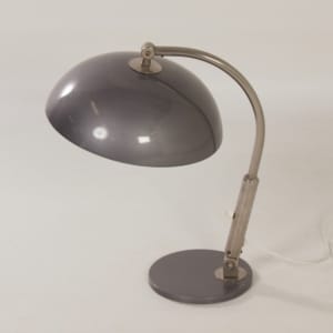 Desk Lamp model 144 by H. Busquet for Hala, 1950s | Silver Grey