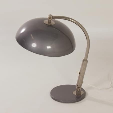 Desk Lamp model 144 by H. Busquet for Hala, 1950s | Silver Grey