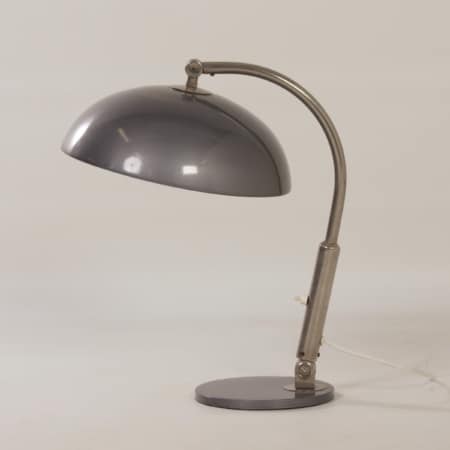 Desk Lamp model 144 by H. Busquet for Hala, 1950s | Silver Grey