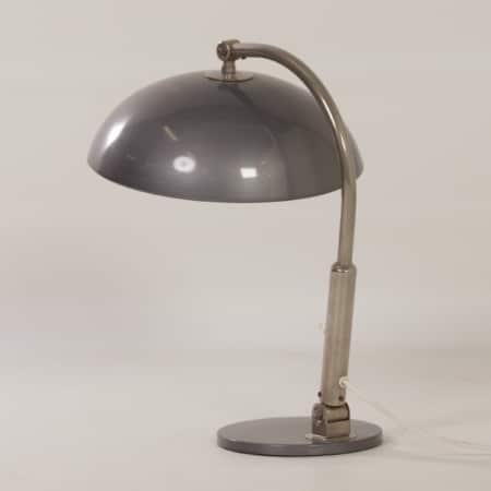 Desk Lamp model 144 by H. Busquet for Hala, 1950s | Silver Grey