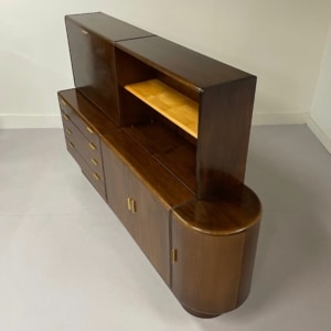 Walnut Sideboard with Top Cabinet and Bar by A.A. Patijn for Zijlstra, 1950s | RESERVED # MAXIMA SEASON 2