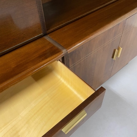 Walnut Sideboard with Top Cabinet and Bar by A.A. Patijn for Zijlstra, 1950s